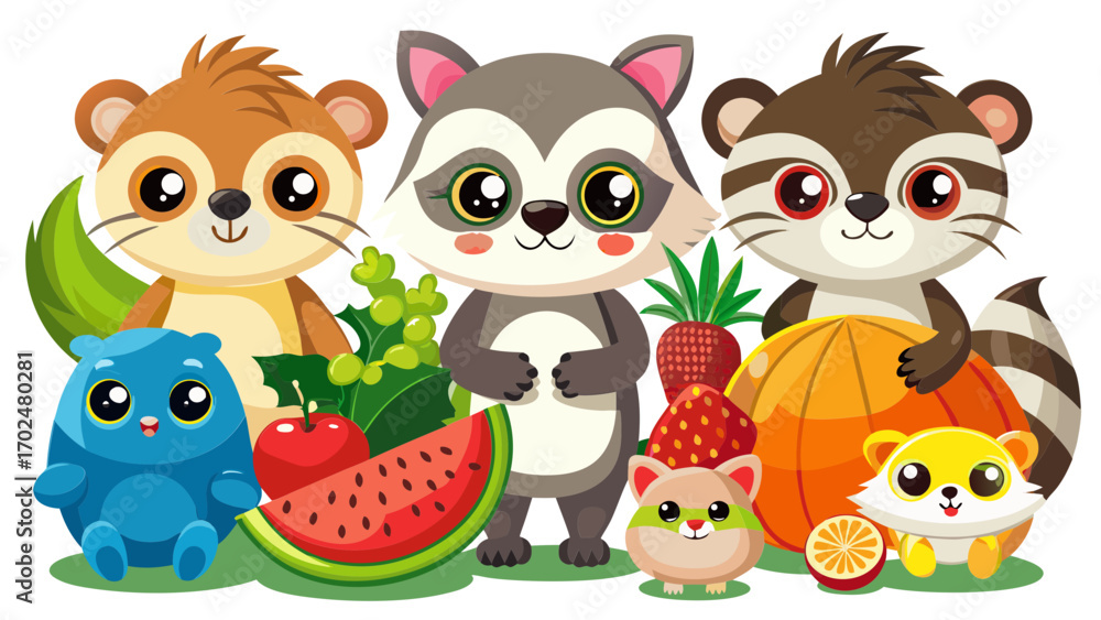Obraz premium animal, bear, cartoon, vector, dog, illustration, cat, love, set, baby, teddy, toy, fun, art, cute, pet, brown, heart, funny, character, adorable, kid, valentine, animals, childhood