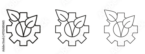 Green technology icon, outline sign, linear symbols