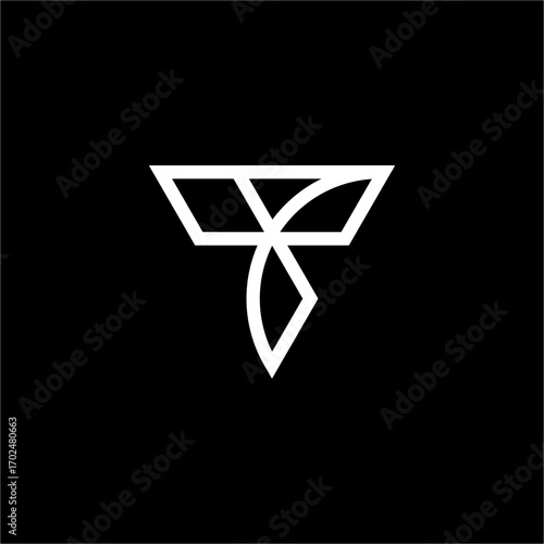 Modern, geometric logo with a sleek, futuristic feel. The minimalist design of the intertwined 'T' and 'B' creates an elegant and timeless mark.