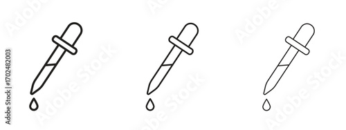 Dropper pipette icon, outline sign, linear symbols
