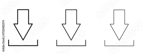 Download icon, outline sign, linear symbols