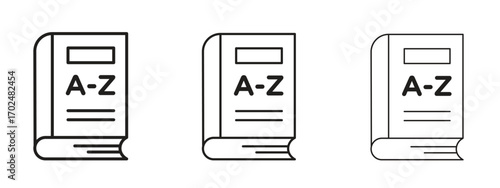 Dictionaries icon, outline sign, linear symbols