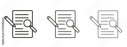 Defining icon, outline sign, linear symbols