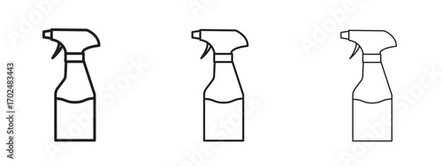 Cleaning spray icon, outline sign, linear symbols