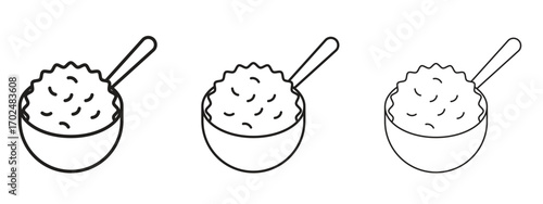 Cereal icon, outline sign, linear symbols