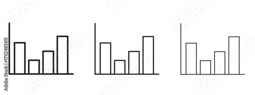 Chart histogram icon, outline sign, linear symbols