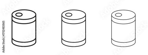 Canned food icon, outline sign, linear symbols