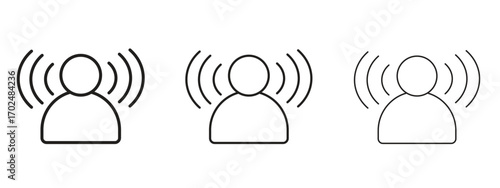 Brand awareness icon, outline sign, linear symbols