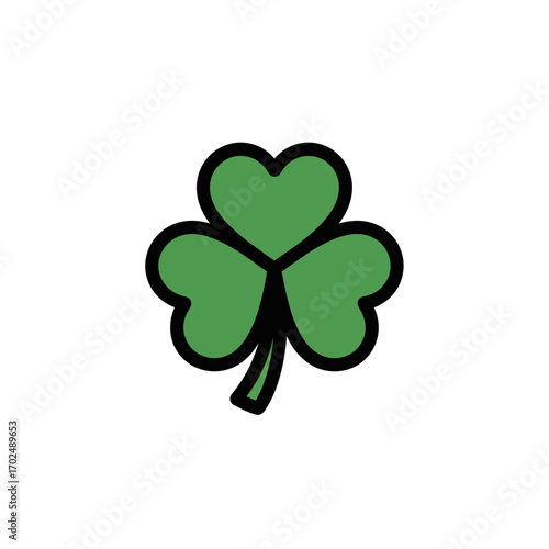 Green shamrock symbolizes luck radiates brightly background