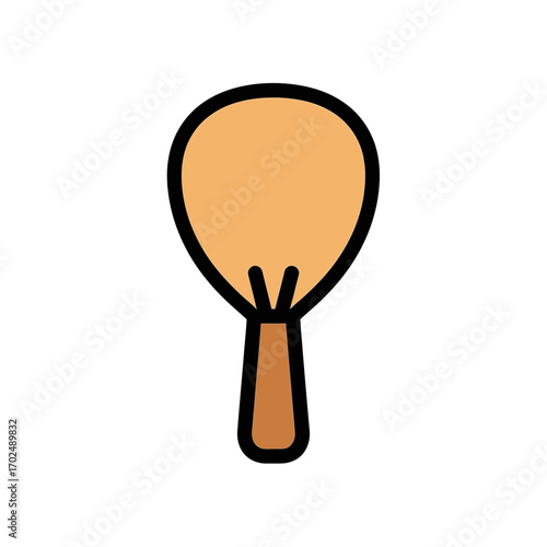 Single tree icon stands isolated minimalist style