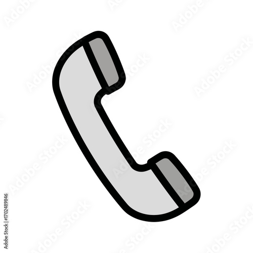 Receiver illustration depicts communication service icon isolated
