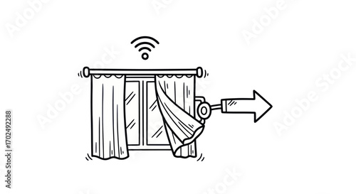 Smart Window Curtains Opening with Wireless Control.