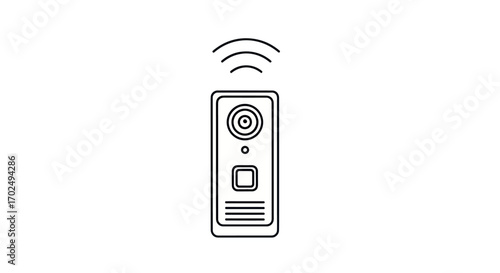 Wireless Doorbell with Camera Icon.