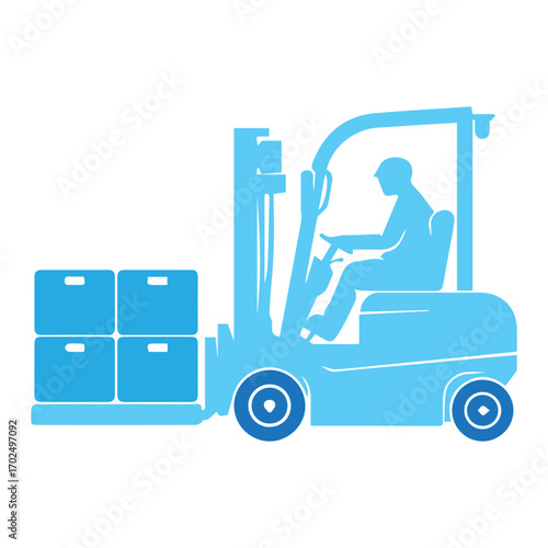 Forklift Operator Icon