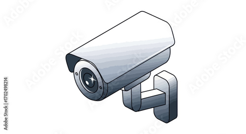 Modern Surveillance Security Camera with Adjustable Mount.