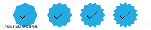 Verified badges. Verified badge profile set Verify badge. Valid. Social media account verification icon. check mark icon. Set of verified badge. Green Verified badge icon set EPS10
