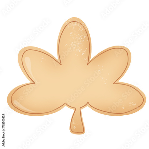maple leaf cookies element without face - seasonal illustration