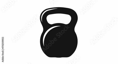Black Kettlebell Weight for Fitness Training.