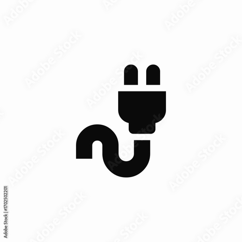 electricity plug wire icon sign vector