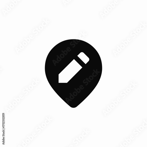 location edit icon sign vector