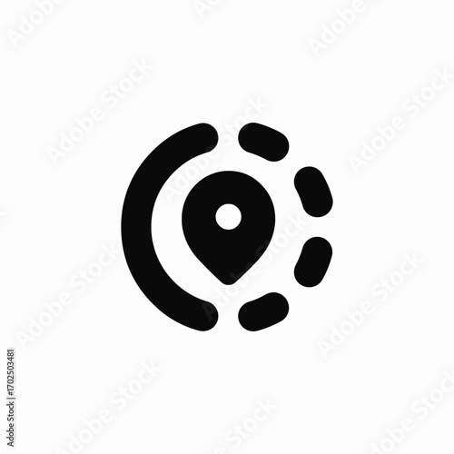 temporary location icon sign vector