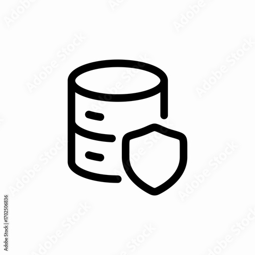data base protection icon sign vector