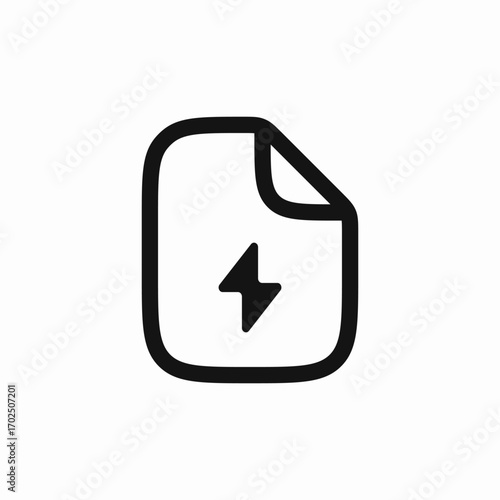energy bolt file boost icon sign vector