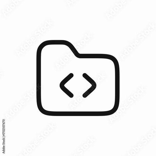 folder code programming files icon sign vector