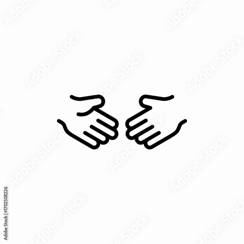 handshake deal icon sign vector