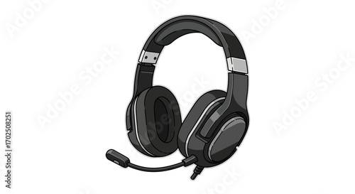High-Fidelity Gaming Headset with Microphone for Immersive Audio Experience.
