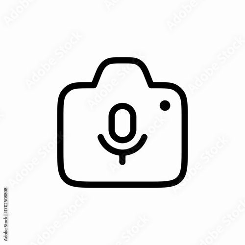 photo camera microphone audio icon sign vector
