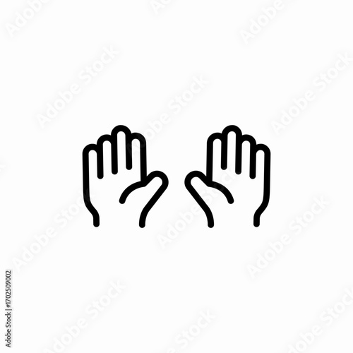 rise hands give up icon sign vector