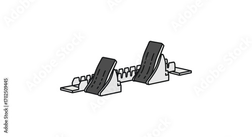 Starting Blocks for Sprinting Adjustable Foot Plates Track and Field Equipment.