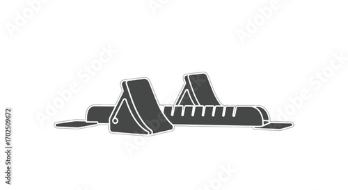 Pair of Black Starting Blocks for Track and Field.