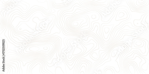 Abstract black and white topographic contours lines of mountains. Topography map art curve drawing. vector illustration.