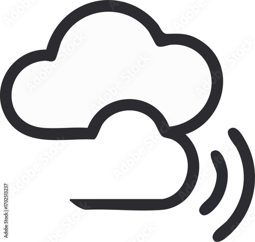 Sleek line art illustration depicting the concept of edge computing, showcasing data transfer between cloud servers and a device, symbolizing speed and efficiency in a modern technological context.