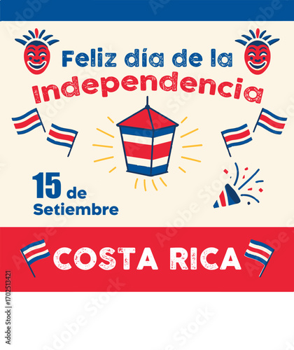  Ilustración celebración dia de la independencia costa rica