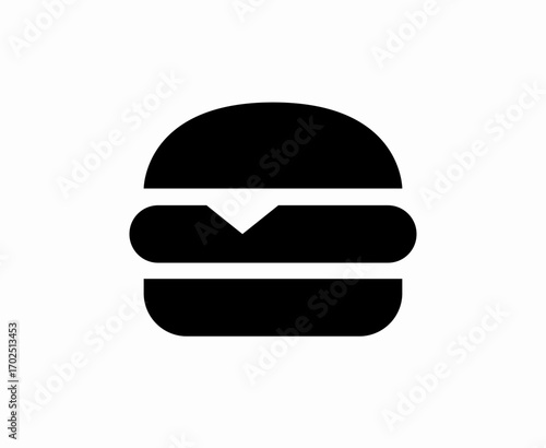 burger hamburger cheeseburger fast food icon sign vector