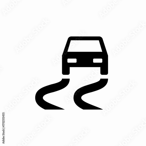 car slide drift icon sign vector