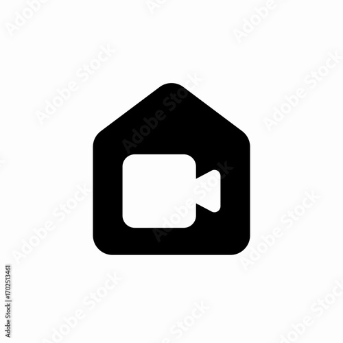 house indoor camera cctv security icon sign vector