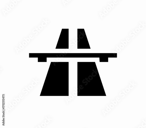 highway road bridge icon sign vector