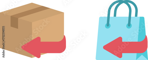 商品の返品のイラスト
