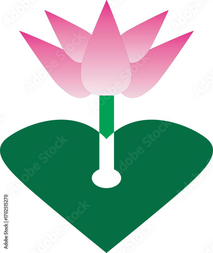 Lotus Flower with Leaf