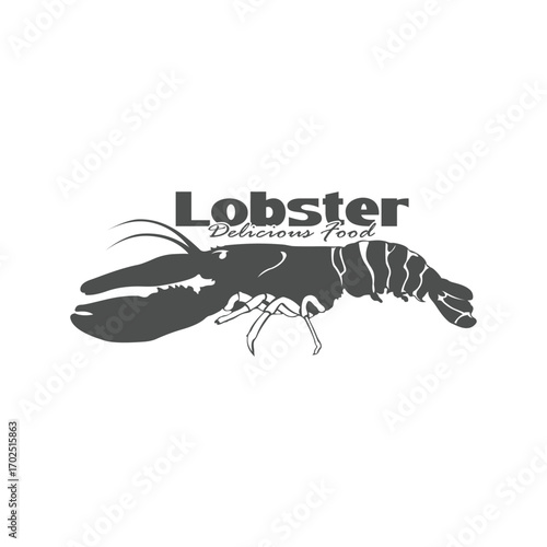 Lobster for Seafood Restaurant logo design vector. Lobster logo template illustration