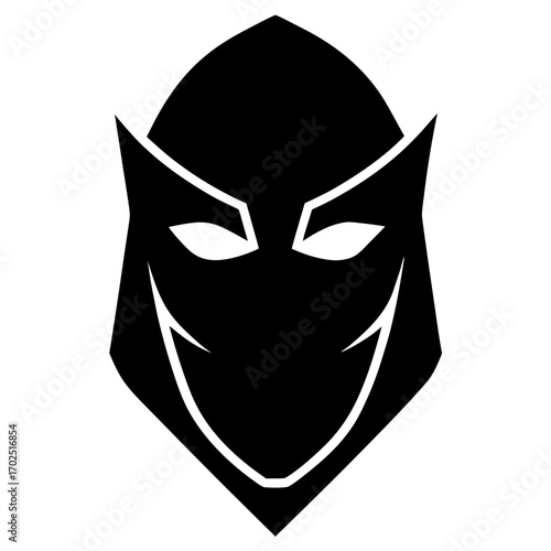 black and white mask