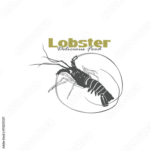 Lobster for Seafood Restaurant logo design vector. Lobster logo template illustration