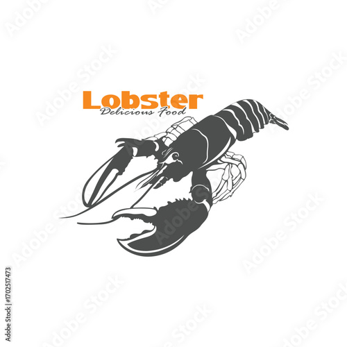 Lobster for Seafood Restaurant logo design vector. Lobster logo template illustration