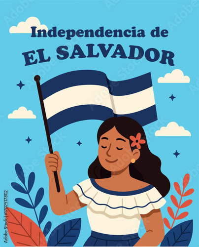 Ilustración de independencia de el salvador