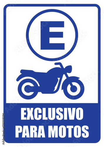  rótulo para imprimir estacionamiento exclusivo para motos
