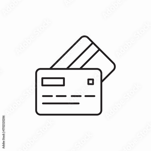 bank card icon sign vector